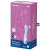Расширяющийся смарт-вибратор с рельефной головкой Satisfyer Air Pump Vibrator 5+ голубой