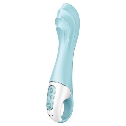 Расширяющийся смарт-вибратор с рельефной головкой Satisfyer Air Pump Vibrator 5+ голубой