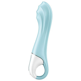 Расширяющийся смарт-вибратор с рельефной головкой Satisfyer Air Pump Vibrator 5+ голубой