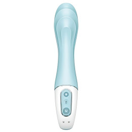 Расширяющийся смарт-вибратор с рельефной головкой Satisfyer Air Pump Vibrator 5+ голубой