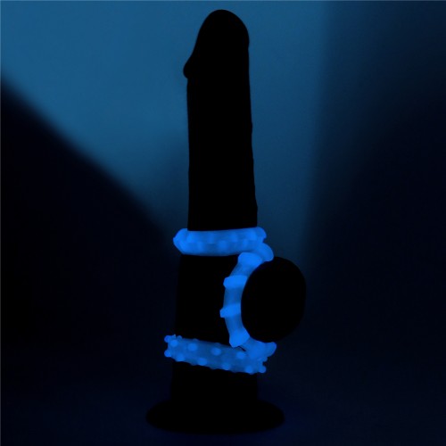 Набор светящихся в темноте эрекционных колец Lumino Play Penis Ring