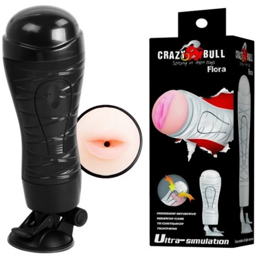Мастурбатор ротик с присоской Crazy Bull Flora