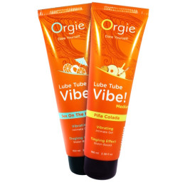 Съедобный лубрикант с эффектом вибрации Orgie Lube Tube Vibe Medium Pina Colada 100 мл