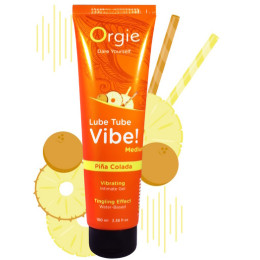 Съедобный лубрикант с эффектом вибрации Orgie Lube Tube Vibe Medium Pina Colada 100 мл