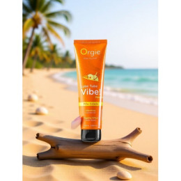 Съедобный лубрикант с эффектом вибрации Orgie Lube Tube Vibe Medium Pina Colada 100 мл