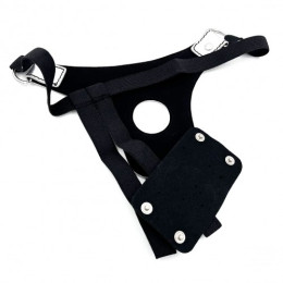 Серебристые трусики для страпона