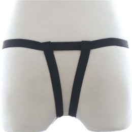 Серебристые трусики для страпона