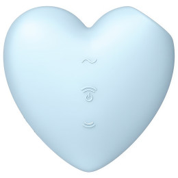 Вакуумно-волновой стимулятор с вибрацией Satisfyer Cutie Heart голубой
