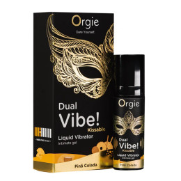 Съедобный гель с вибрацией Orgie dual vibe со вкусом коктейля Pina Colada 15мл