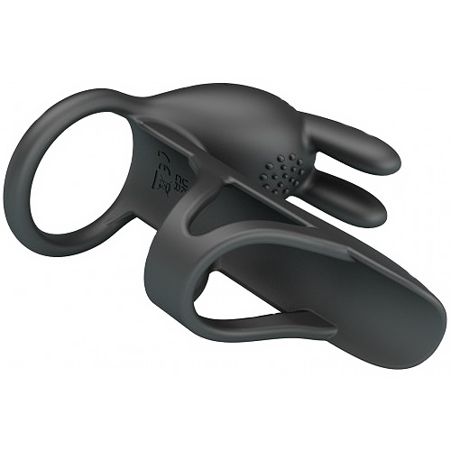 Вибронасадка на пенис с двойным эрекционным кольцом Vibrating Penis Sleeve Matty