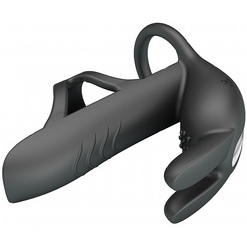 Вибронасадка на пенис с двойным эрекционным кольцом Vibrating Penis Sleeve Matty