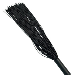 Черно-розовый двухсторонний тиклер-плетка 48 см