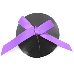 Черные пэстисы с фиолетовыми бантиками