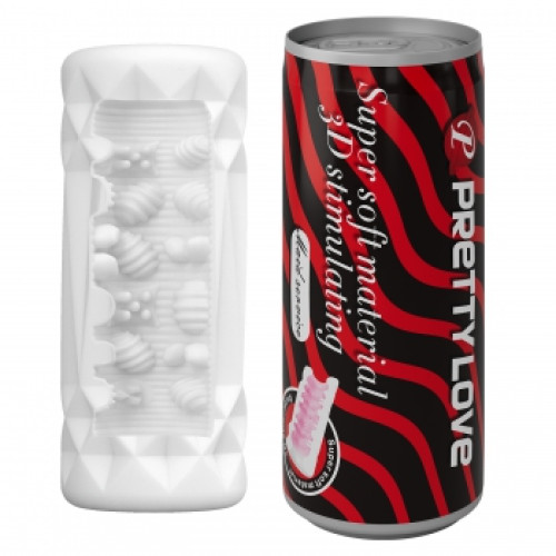 Рельефный мастурбатор в колбе-банке Pretty Love