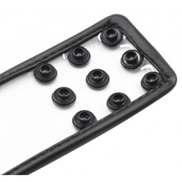 Прозрачный ошейник с поводком и заклёпками