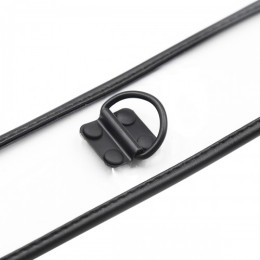 Прозрачный ошейник с поводком и заклёпками