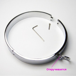 Ошейник стальной с зажимами для сосков в виде клевера черный