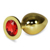 Анальная пробка Gold Red Rosebud L