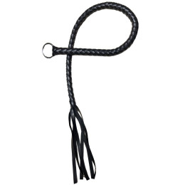 Черный кнут с кольцом 104 см
