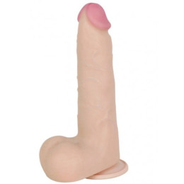 Реалистичный телесный вибратор на присоске NeoSkin 21 см