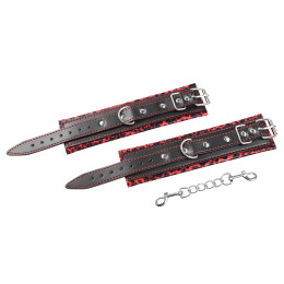 Черно-красные леопардовые наручники