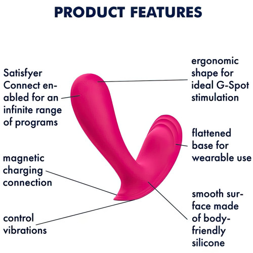 Вагинальный смарт-стимулятор для ношения Satisfyer Top Secret розовый