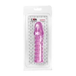 Насадка на пенис с ворсинками TOYFA Basic, TPE, фиолетовый, 13,5 см