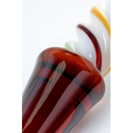 Двусторонний фаллоимитатор Sexus Glass, стекло, коричневый, 16 см