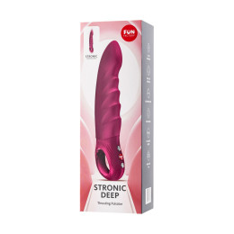 Пульсатор Fun Factory STRONIC Deep, силикон, бордовый, 21 см