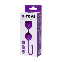 Вагинальные шарики A-Toys by TOYFA Meeko, силикон, фиолетовые, 16,4 см, Ø 2,7 см