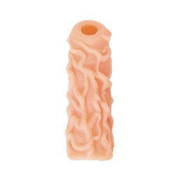 Насадка реалистичная KOKOS NUDE SLEEVE с дополнительной стимуляцией, TPE, телесная, 12 см