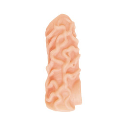 Насадка реалистичная KOKOS NUDE SLEEVE с дополнительной стимуляцией, TPE, телесная, 12 см