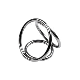 Бондаж для пениса Metal by TOYFA, серебряный