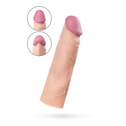 Насадка на пенис A-Toys by TOYFA Kiger, SoftSkin, телесный, 16,5 см