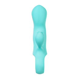Вибратор с двойной стимуляцией Wally Eromantica, силикон, мятный, 12 см