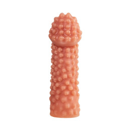 Насадка реалистичная KOKOS PENIS SLEEVE с дополнительной стимуляцией, TPE, телесная, 16.5 см