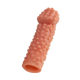 Насадка реалистичная KOKOS PENIS SLEEVE с дополнительной стимуляцией, TPE, телесная, 16.5 см
