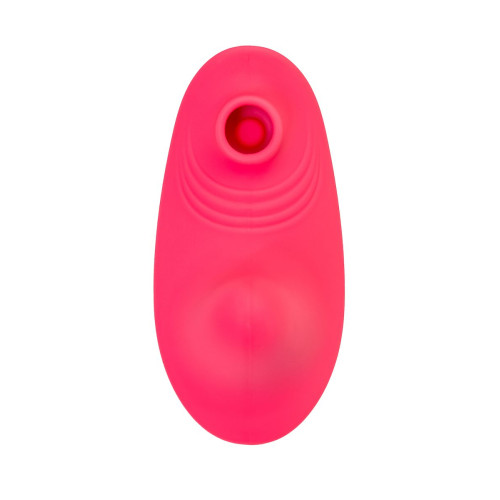 Вибровкладыш в трусики с вакуум-волновой стимуляцией клитора JOS Xiari, силикон, розовый, 9 см