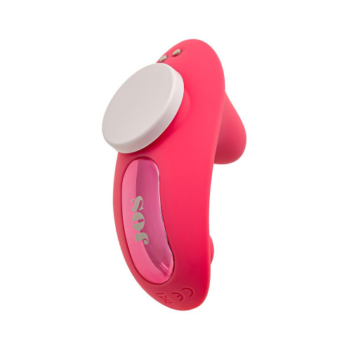 Вибровкладыш в трусики с вакуум-волновой стимуляцией клитора JOS Xiari, силикон, розовый, 9 см