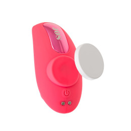 Вибровкладыш в трусики с вакуум-волновой стимуляцией клитора JOS Xiari, силикон, розовый, 9 см