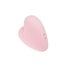 Вакуумно-волновой стимулятор клитора с вибрацией Satisfyer Cutie Heart, силикон, розовый, 7,6 см