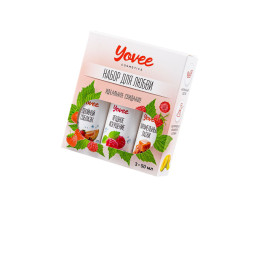 Набор гелей-смазок Yovee для любви (721008+721010+721014), вкус (клубн/дыня+малин/мята+карам),3х50мл