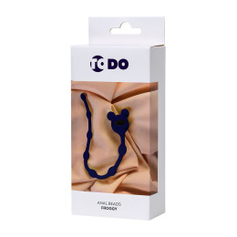 Анальная цепочка ToDo by Toyfa Froggy, силикон, синий, 27,4 см, Ø 1,4 см