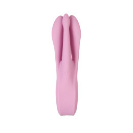 Вибростимулятор Satisfyer Threesome 1, силикон, розовый, 14 см