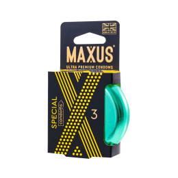 Презервативы Maxus Special, точечно-ребристые, латекс, железный кейс, 3 шт.