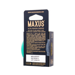 Презервативы Maxus Special, точечно-ребристые, латекс, железный кейс, 3 шт.
