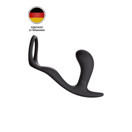 Анальная втулка с эрекционным кольцом Fun Factory BOOTIE RING, силикон, чёрная, 13 см