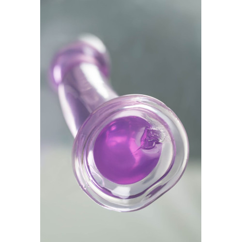 Нереалистичный фаллоимитатор TOYFA Basic Jelly Dildo M, TPE, фиолетовый, 18 см
