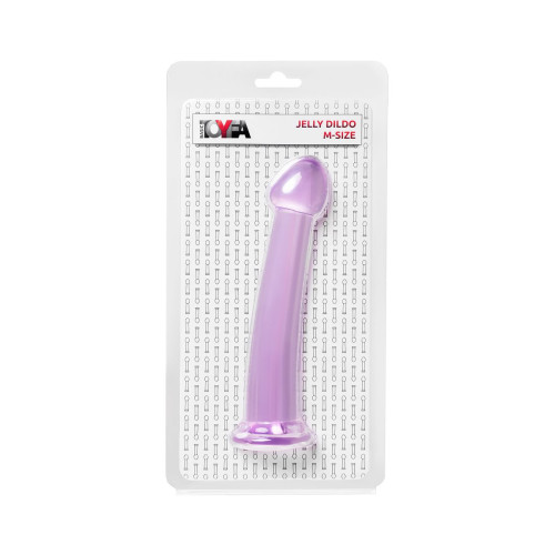 Нереалистичный фаллоимитатор TOYFA Basic Jelly Dildo M, TPE, фиолетовый, 18 см