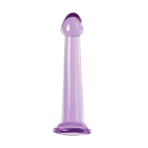 Нереалистичный фаллоимитатор TOYFA Basic Jelly Dildo M, TPE, фиолетовый, 18 см